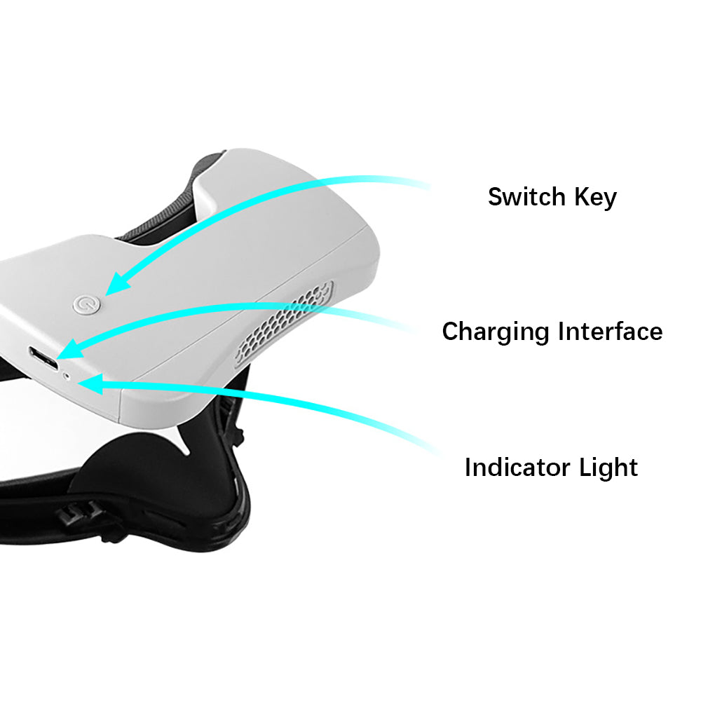 Head Strap with Cooling Air Fan for Oculus Quest 2