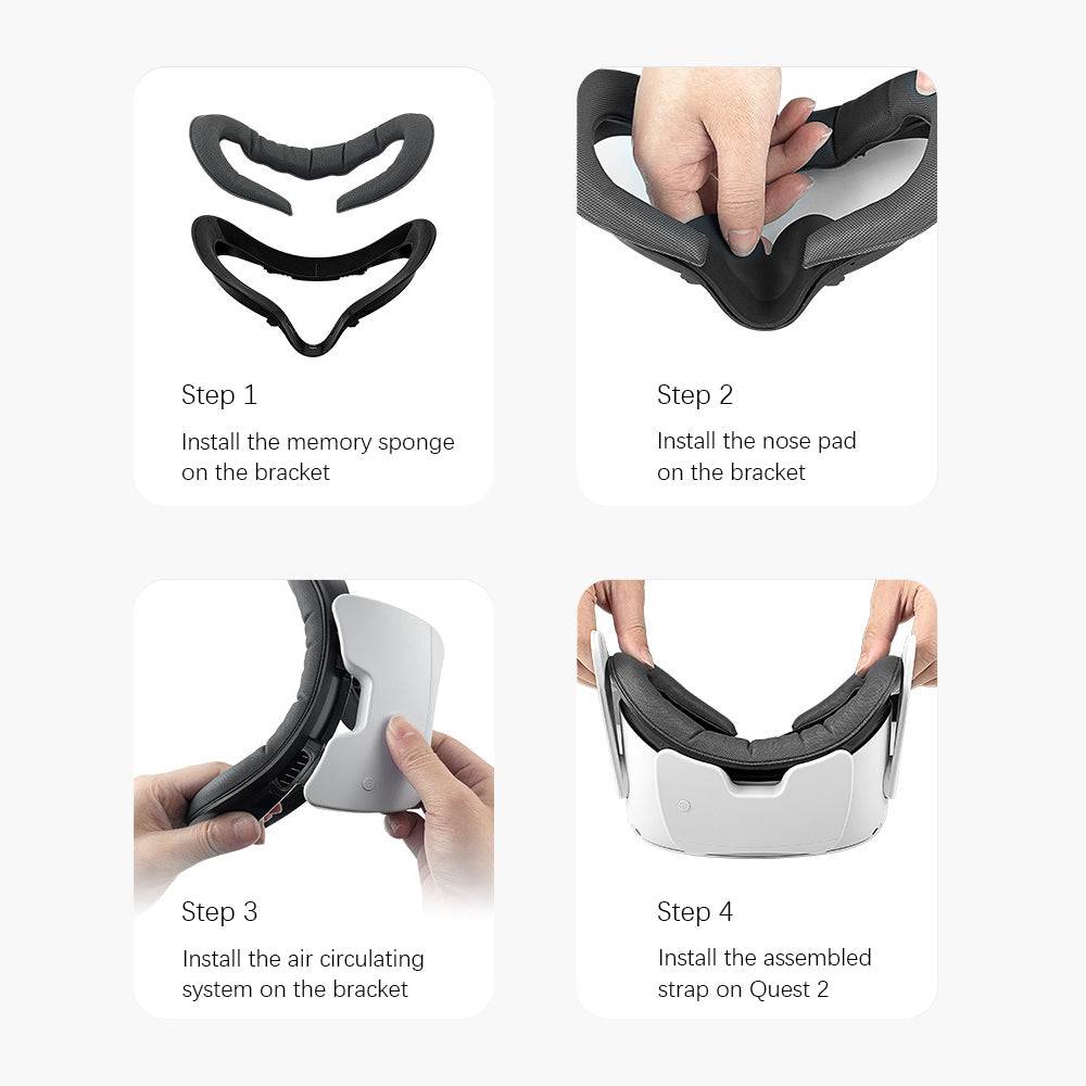 Head Strap with Cooling Air Fan for Oculus Quest 2